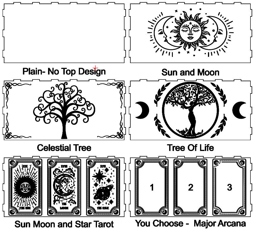 Tarot Card Organizer: 13-Drawer Box for 12 Decks, Altar Decor, Jewelry Storage, Divination Tool V.1