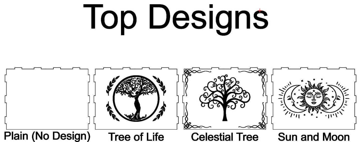 Elegant 7-Drawer Tarot Card Organizer: Holds 6 Decks, Perfect for Altar Decor & Jewelry Storage