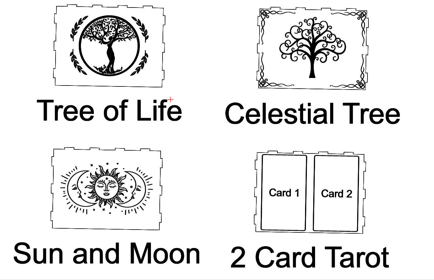 Compact 5-Drawer Tarot Card Organizer: Holds 4 Decks, Altar Decor & Jewelry Storage Box