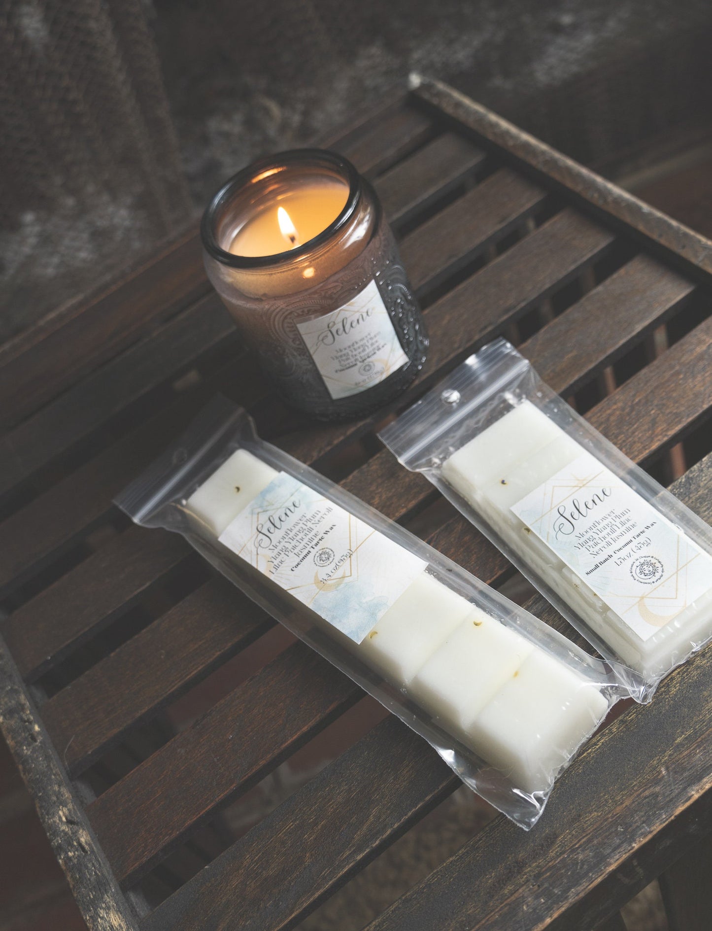 Celestial No-Burn Wax Melts: Soleil, Selene, Stella Honor Altar Decor for Witchy Aromatherapy