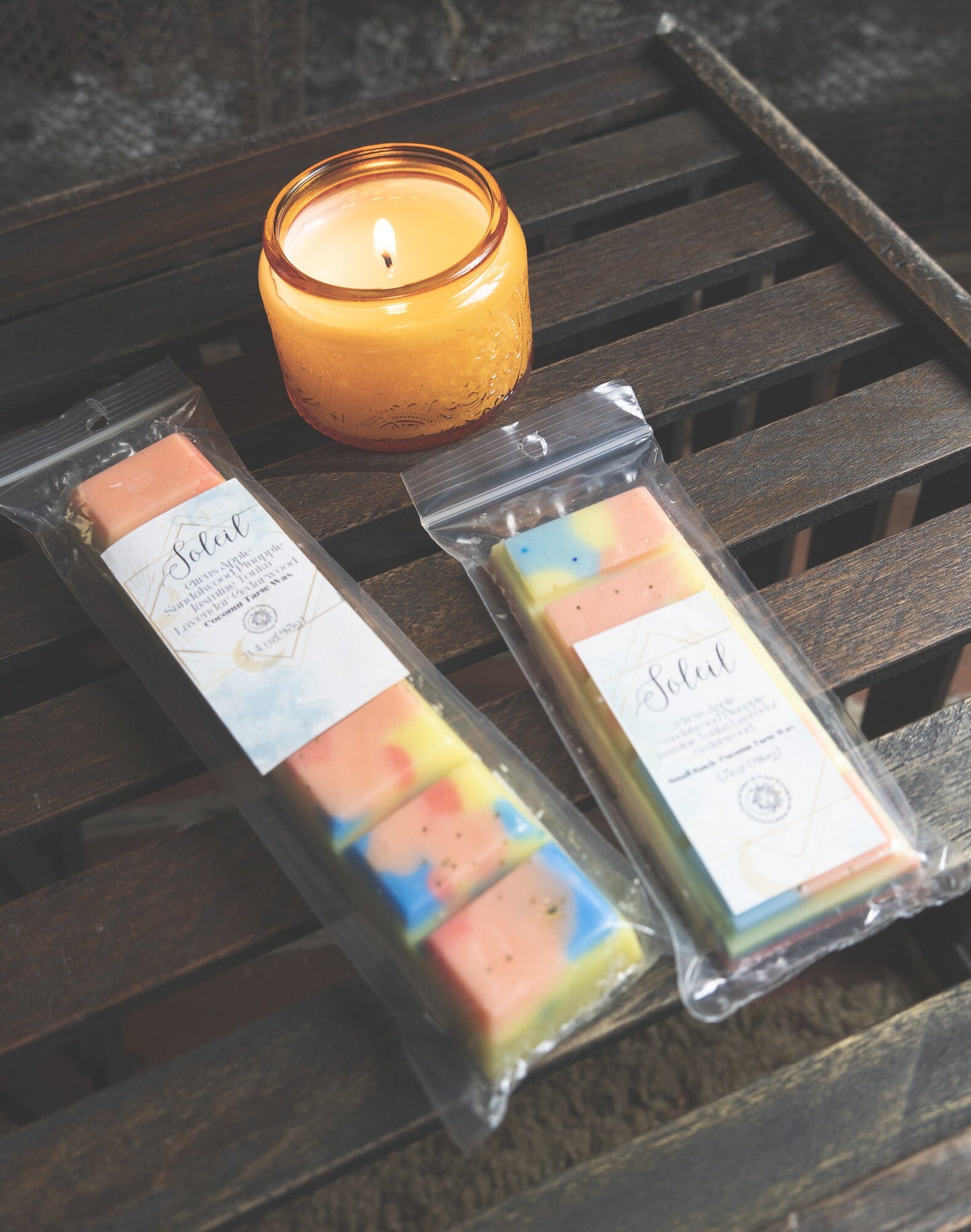 Celestial No-Burn Wax Melts: Soleil, Selene, Stella Honor Altar Decor for Witchy Aromatherapy