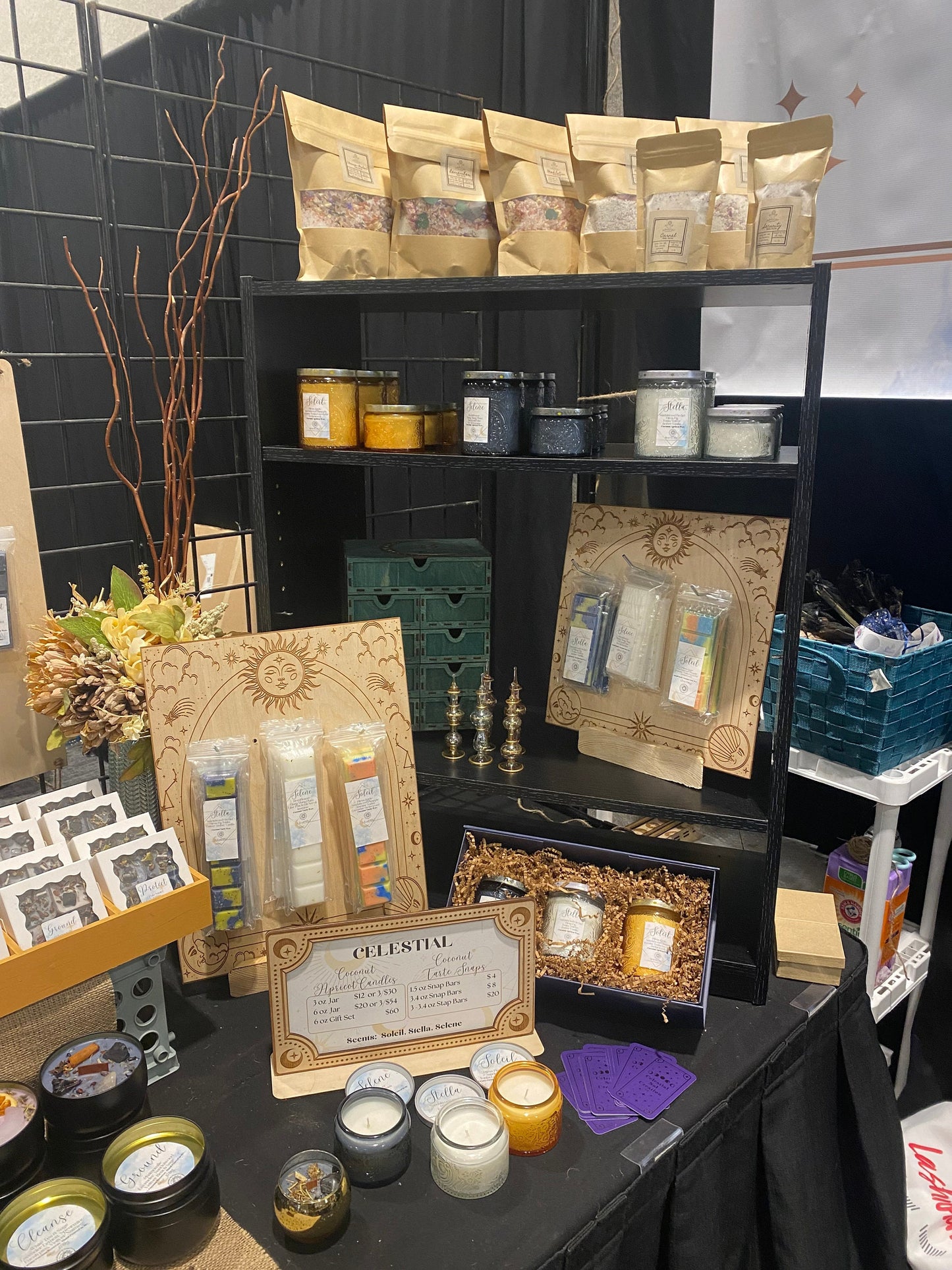 Celestial No-Burn Wax Melts: Soleil, Selene, Stella Honor Altar Decor for Witchy Aromatherapy