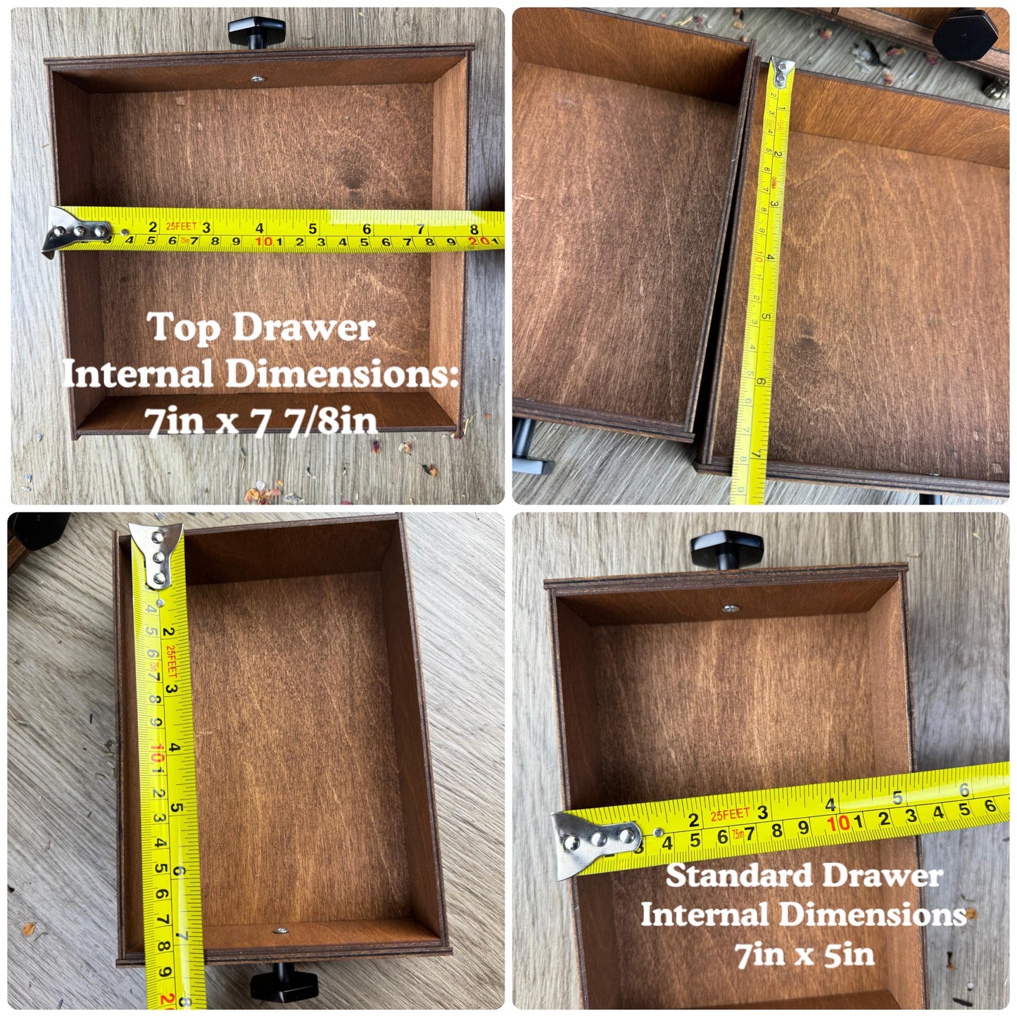 Wooden 14-Drawer Oracle Deck Organizer: Tarot Card Storage Box for Altar Decor and Divination Tools