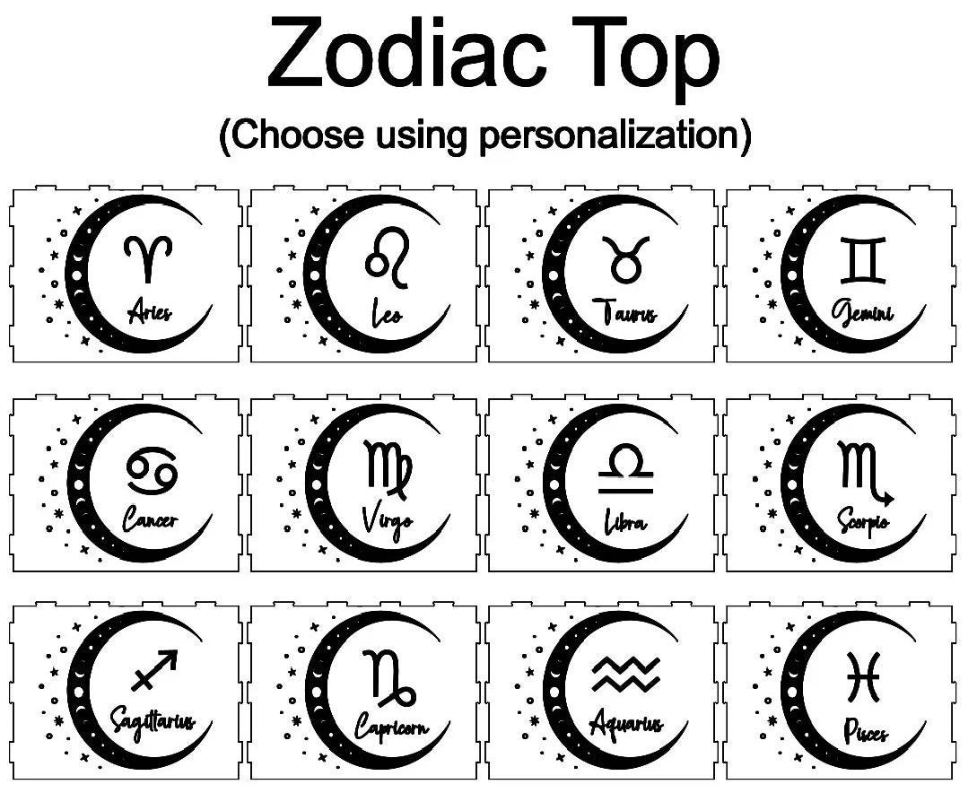 Celestial 9-Drawer Tarot Card Organizer: Constellation Zodiac Box for Decks, Altar Decor & Jewelry