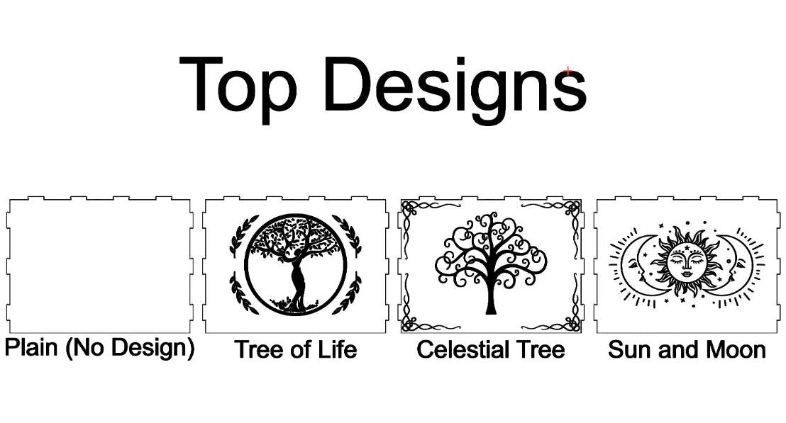 Celestial 9-Drawer Tarot Card Organizer: Constellation Zodiac Box for Decks, Altar Decor & Jewelry
