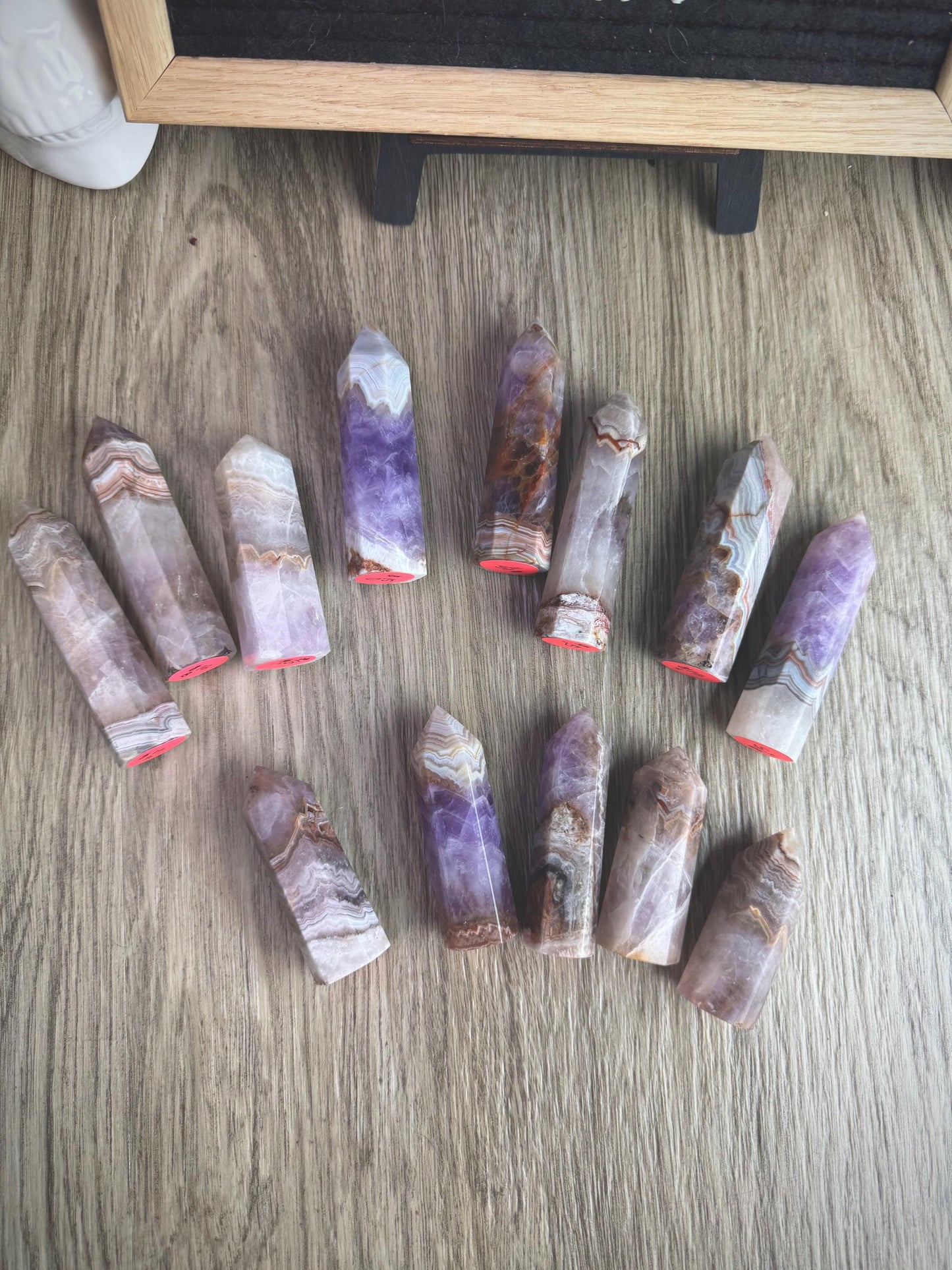 Striped Agate Crystal Tower for Divination, Altar Decor, Manifestation, Witchy Home Gift
