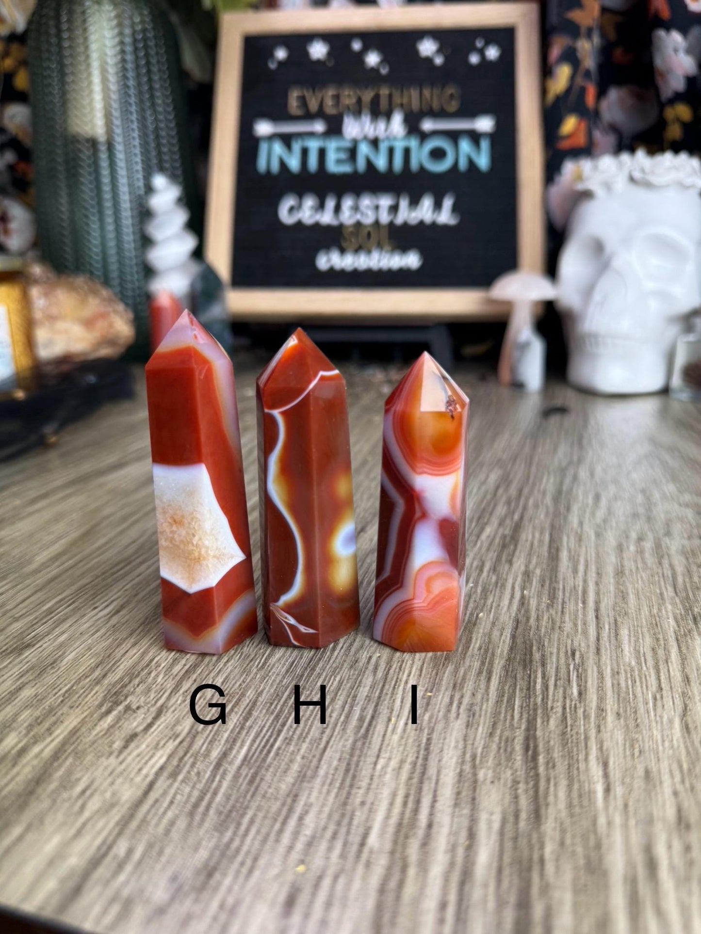 Vibrant Carnelian Crystal Tower for Divination, Altars, and Home Decor - Mystical Gift for Witchy Souls