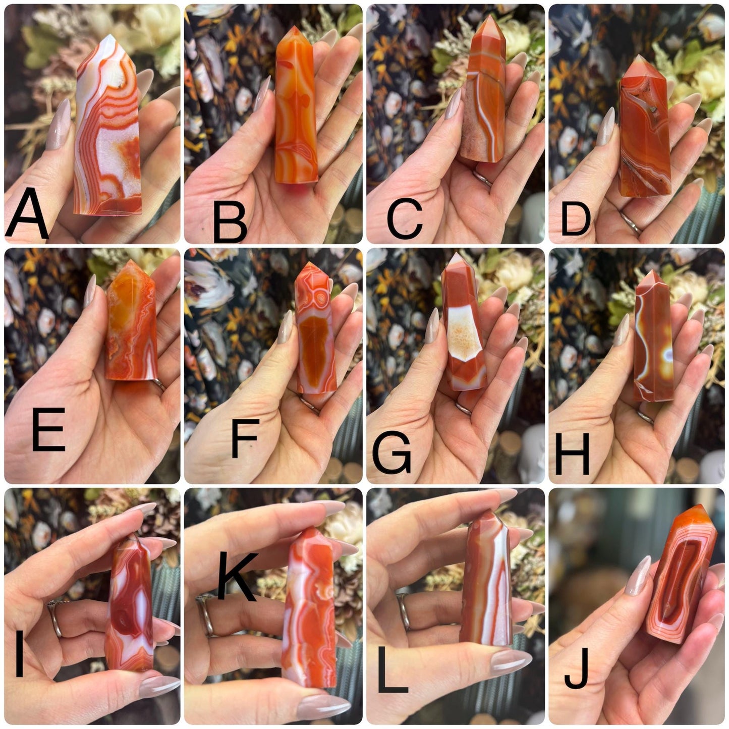 Vibrant Carnelian Crystal Tower for Divination, Altars, and Home Decor - Mystical Gift for Witchy Souls