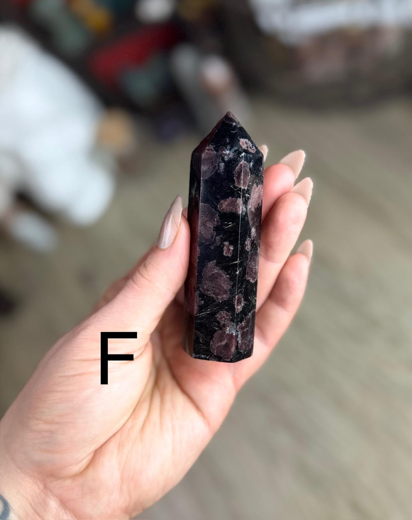 Astrophyllite & Garnet Crystal Towers: Divination Tools, Spiritual Altar Decor, Witchy Gifts
