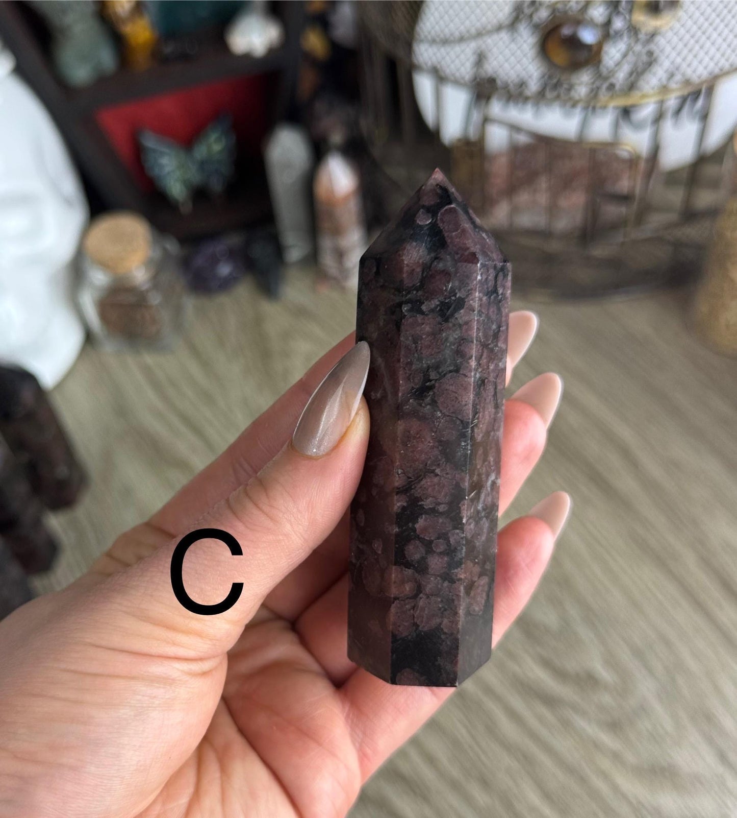Astrophyllite & Garnet Crystal Towers: Divination Tools, Spiritual Altar Decor, Witchy Gifts