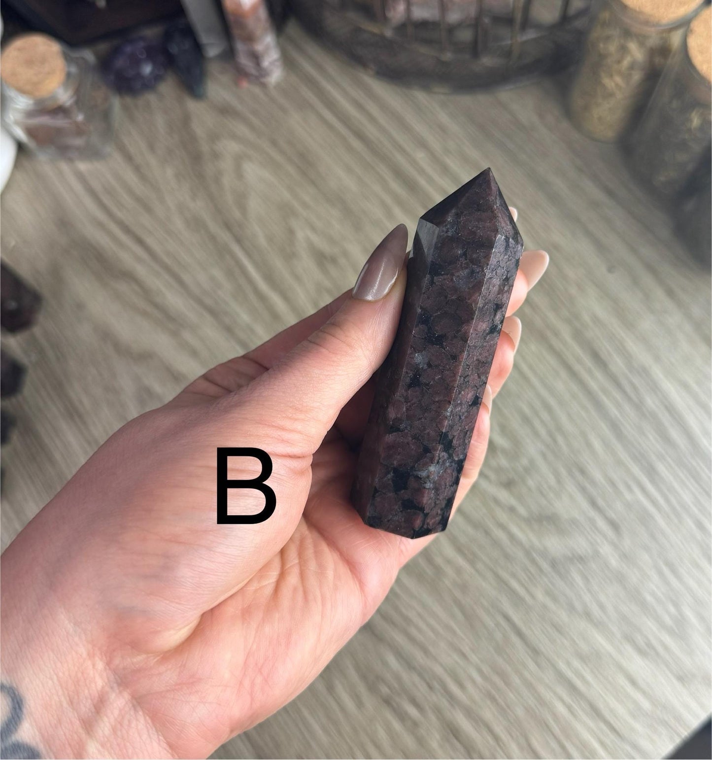 Astrophyllite & Garnet Crystal Towers: Divination Tools, Spiritual Altar Decor, Witchy Gifts