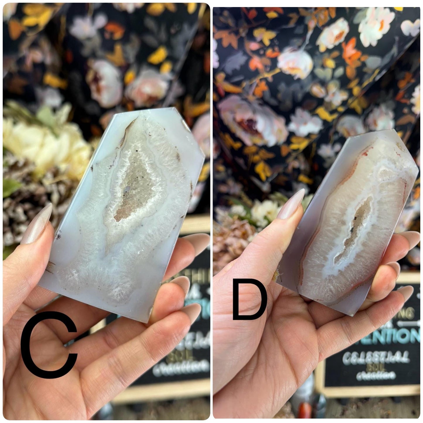 Elegant Druzy Agate Towers for Divination, Altar Decor & Spiritual Manifestation - Witchy Gifts