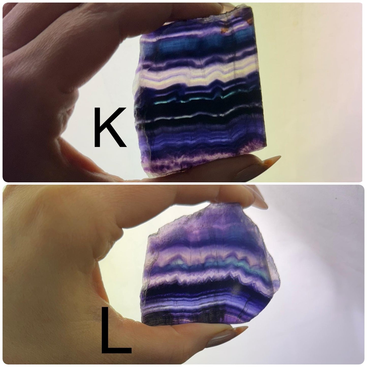 Natural Rainbow Fluorite Quartz Crystal Slab - Healing Energy Tool for Divination and Witchy Gifts
