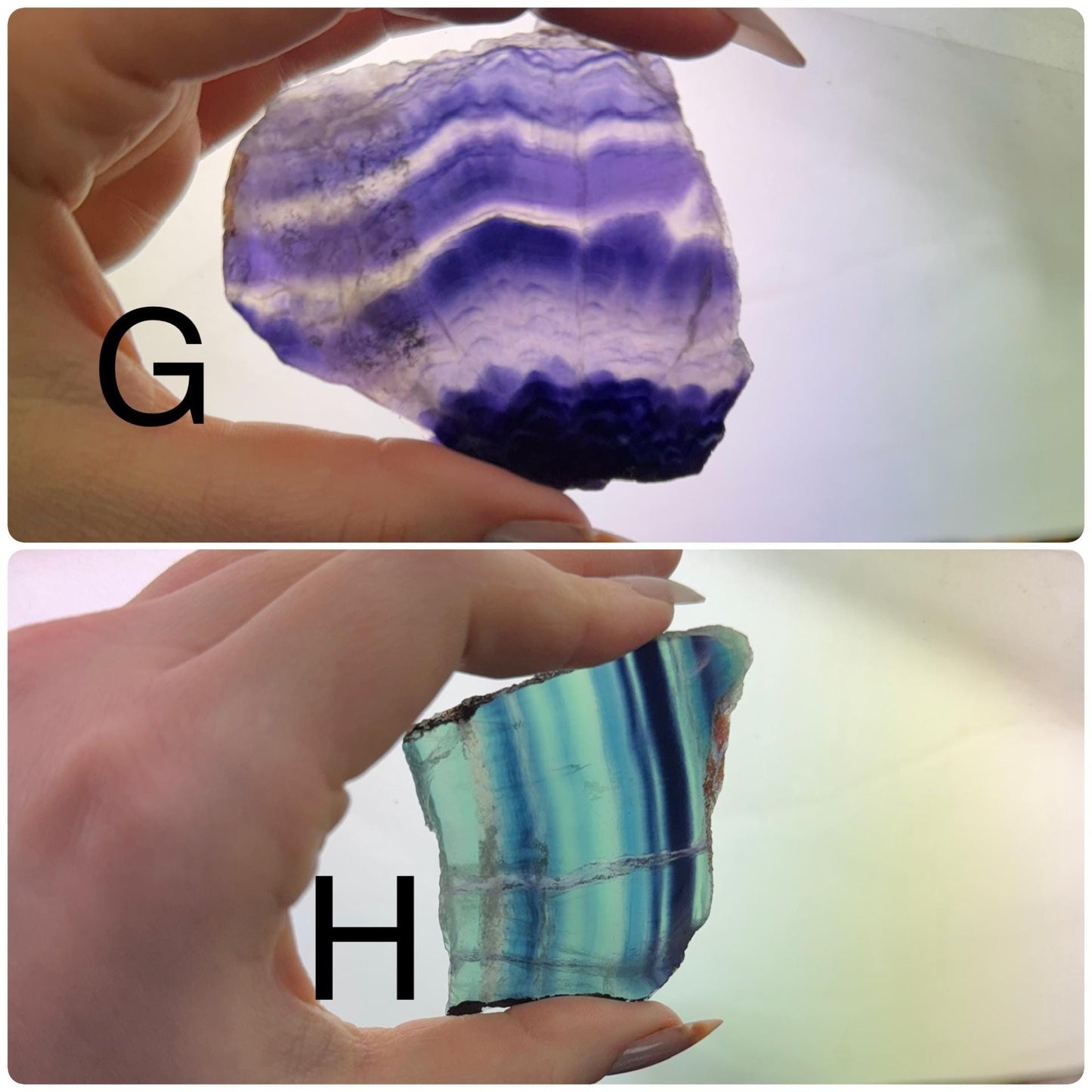 Natural Rainbow Fluorite Quartz Crystal Slab - Healing Energy Tool for Divination and Witchy Gifts