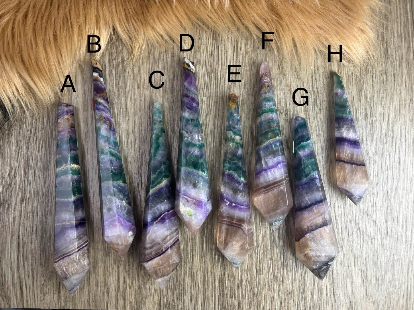 Rainbow Fluorite Scepter: Divination Tool, Crystal Wand for Manifestation, Healing & Home Decor