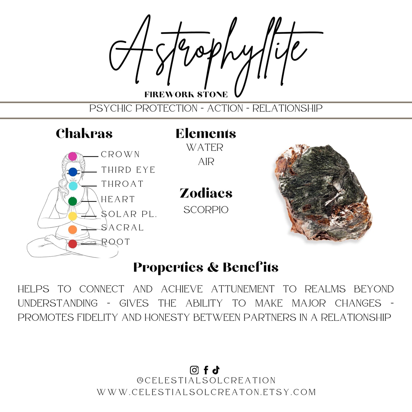 Astrophyllite & Garnet Crystal Towers: Divination Tools, Spiritual Altar Decor, Witchy Gifts