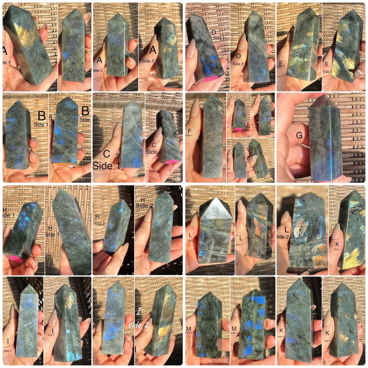 Flashy Labradorite Crystal Tower for Divination, Manifestation & Altar Decor - Witchy Gift