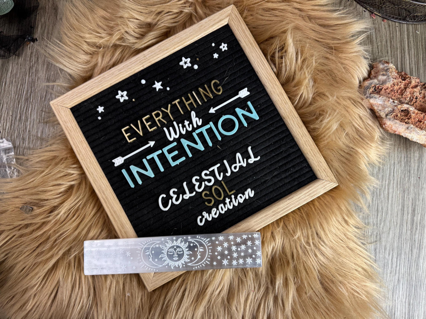 Etched Selenite Charging Plate: Divination Tool for Crystal Cleansing, Manifestation & Witchy Home Decor