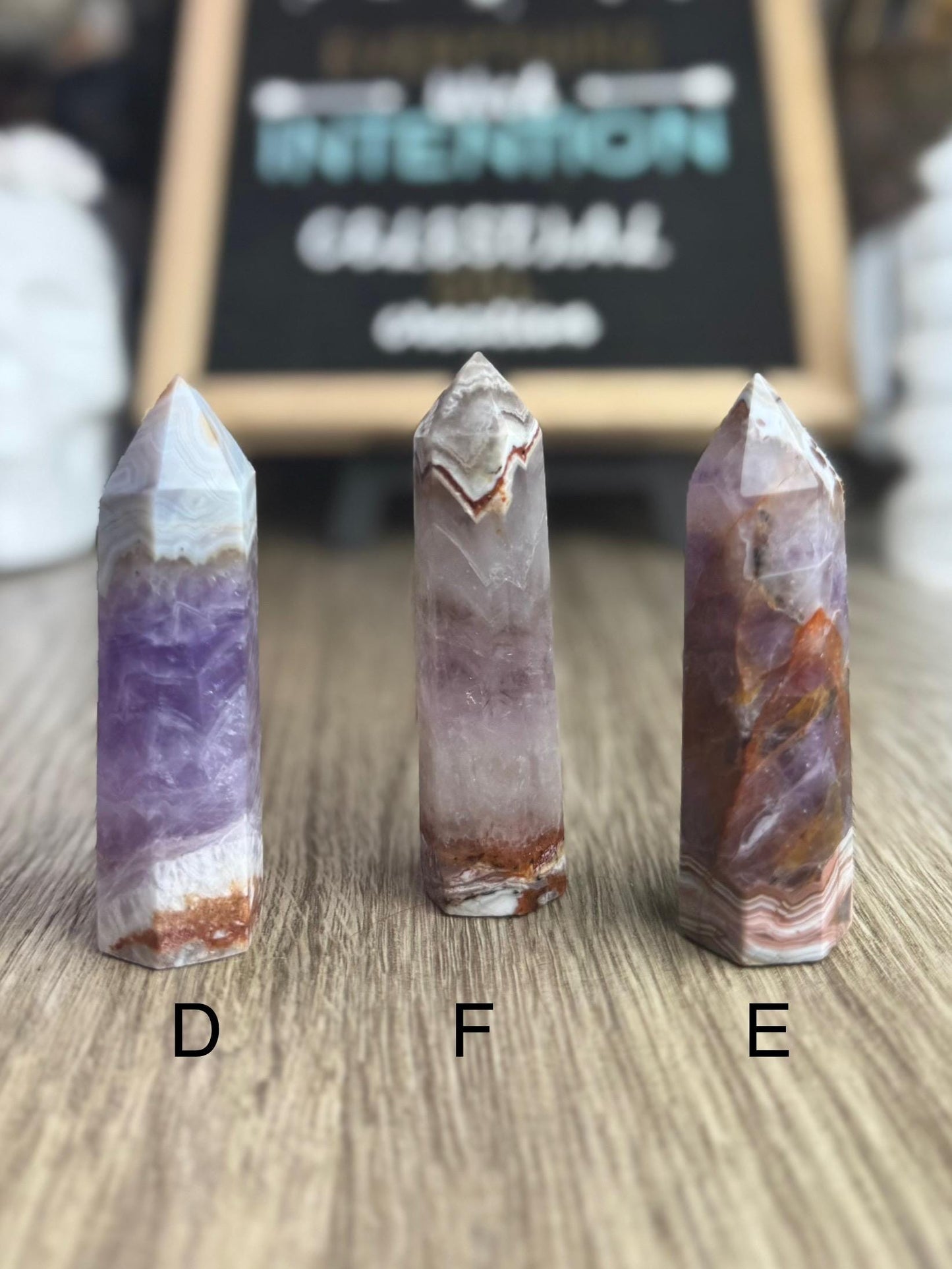 Striped Agate Crystal Tower for Divination, Altar Decor, Manifestation, Witchy Home Gift