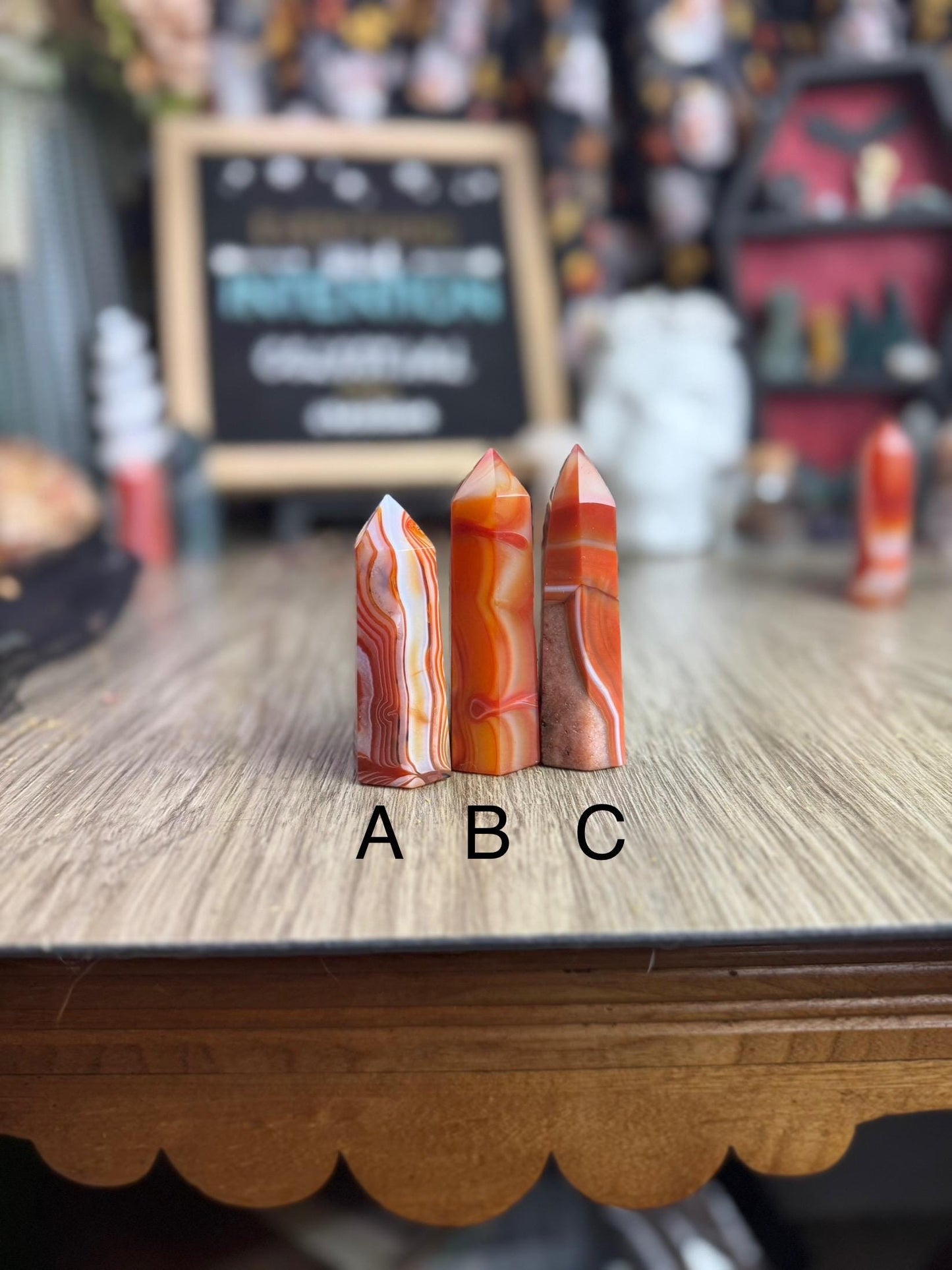 Vibrant Carnelian Crystal Tower for Divination, Altars, and Home Decor - Mystical Gift for Witchy Souls