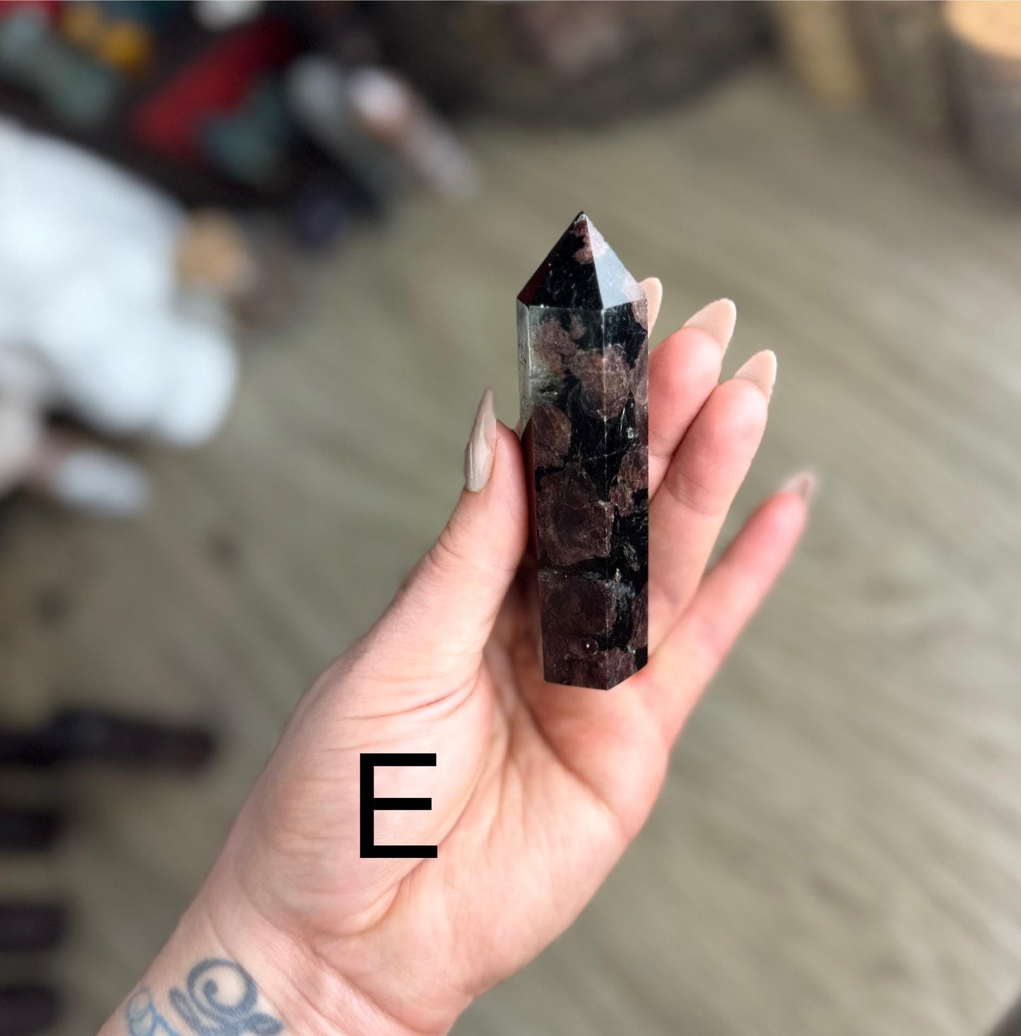 Astrophyllite & Garnet Crystal Towers: Divination Tools, Spiritual Altar Decor, Witchy Gifts
