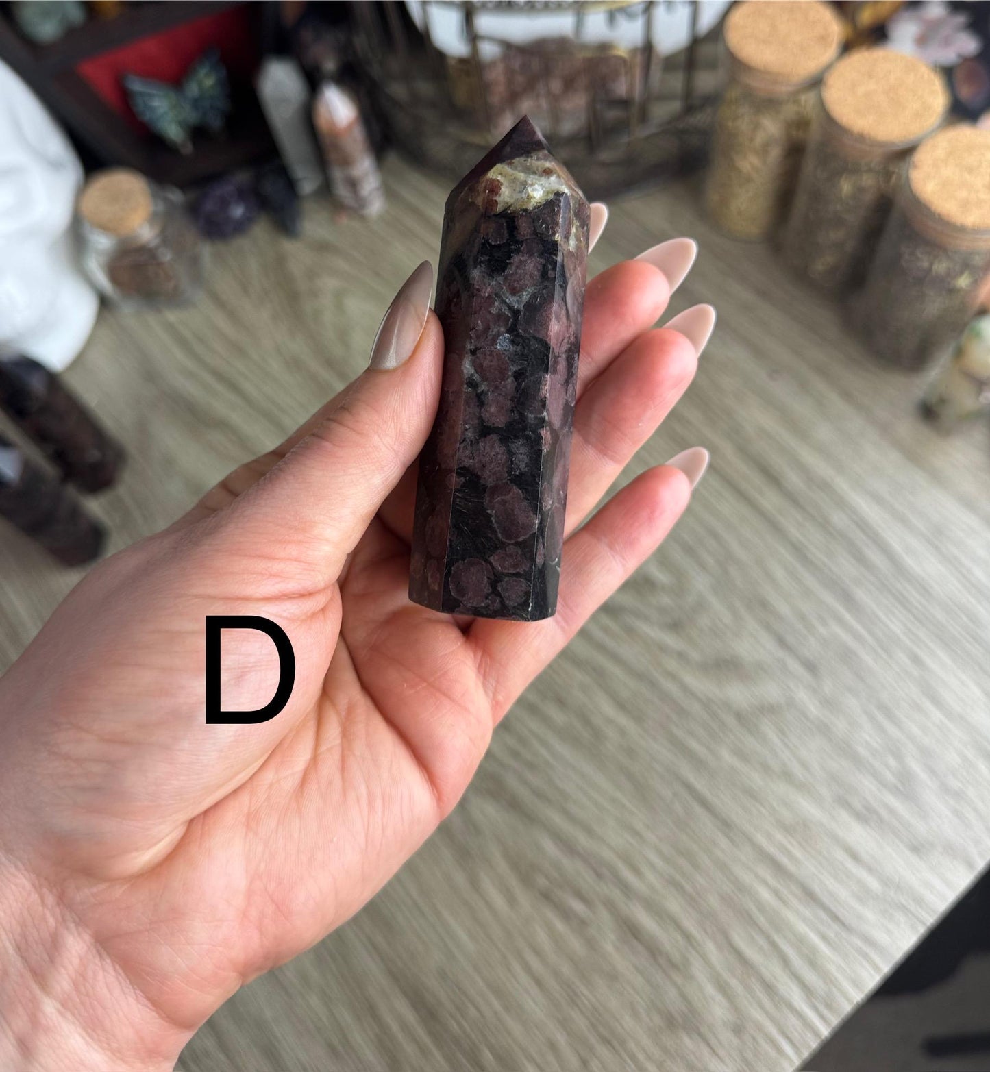 Astrophyllite & Garnet Crystal Towers: Divination Tools, Spiritual Altar Decor, Witchy Gifts