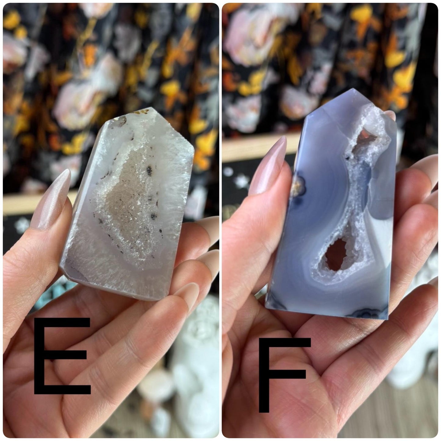 Elegant Druzy Agate Towers for Divination, Altar Decor & Spiritual Manifestation - Witchy Gifts
