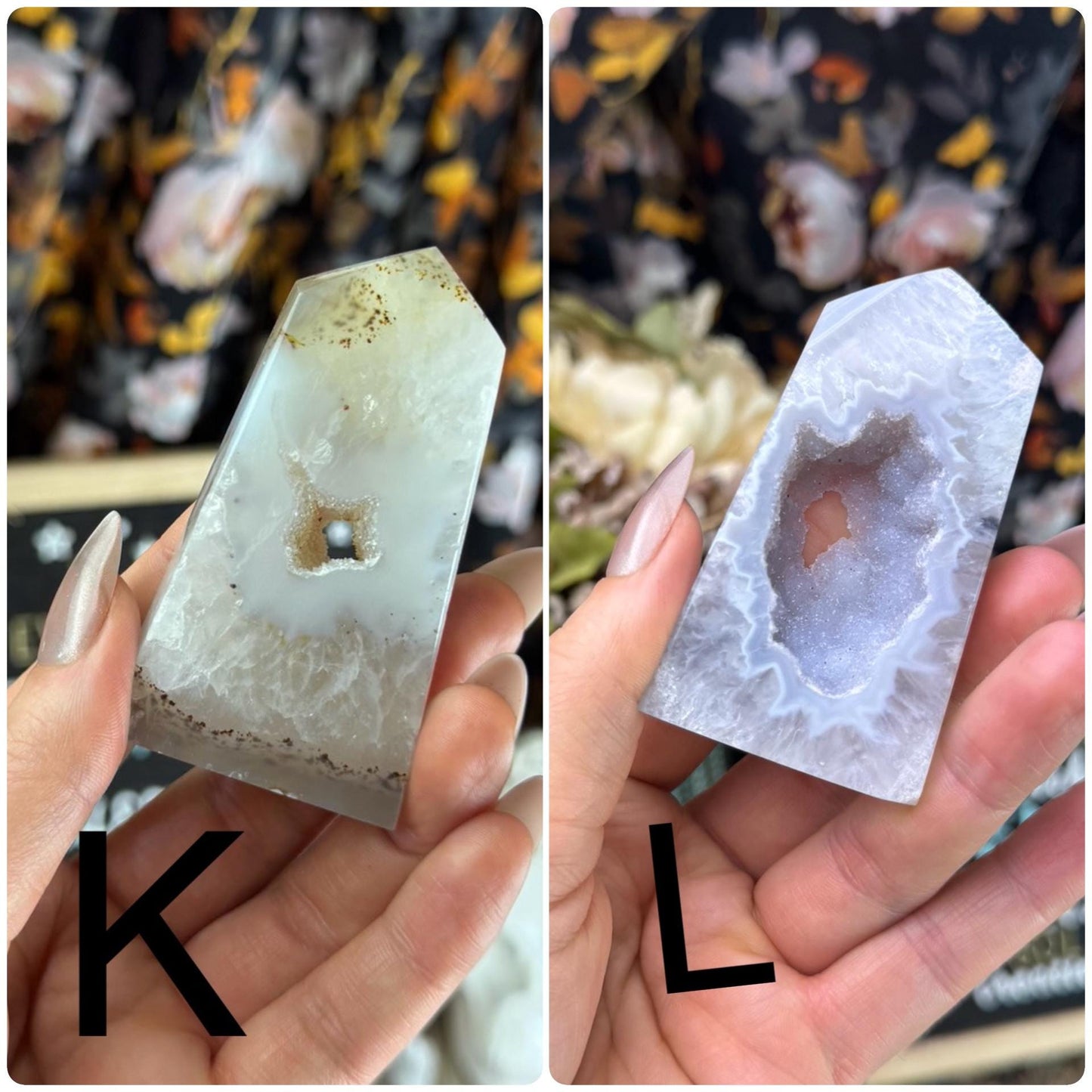 Elegant Druzy Agate Towers for Divination, Altar Decor & Spiritual Manifestation - Witchy Gifts