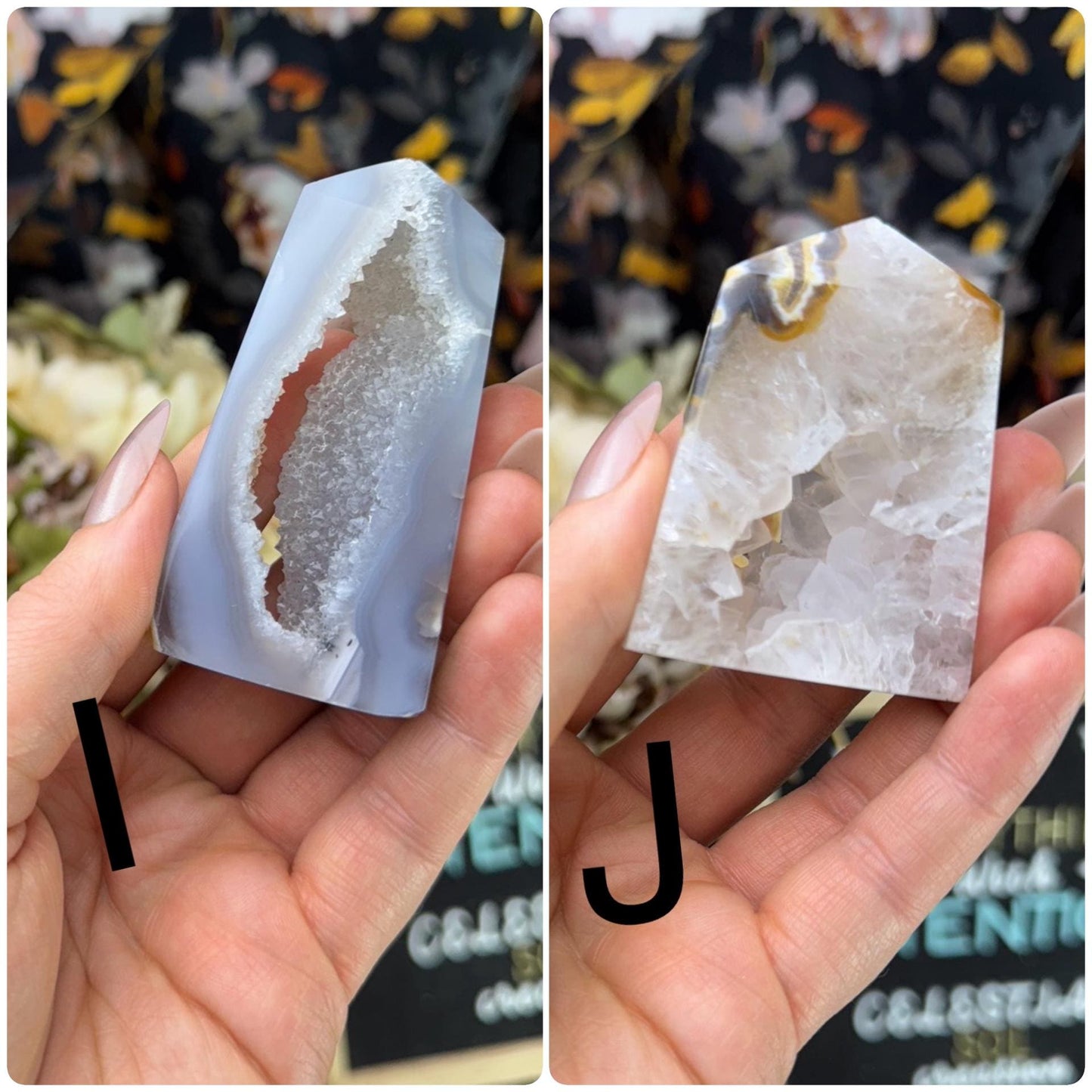 Elegant Druzy Agate Towers for Divination, Altar Decor & Spiritual Manifestation - Witchy Gifts