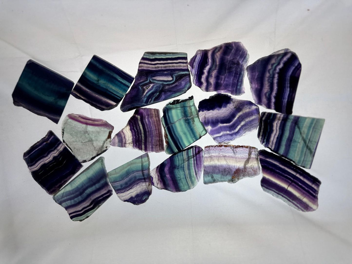 Natural Rainbow Fluorite Quartz Crystal Slab - Healing Energy Tool for Divination and Witchy Gifts