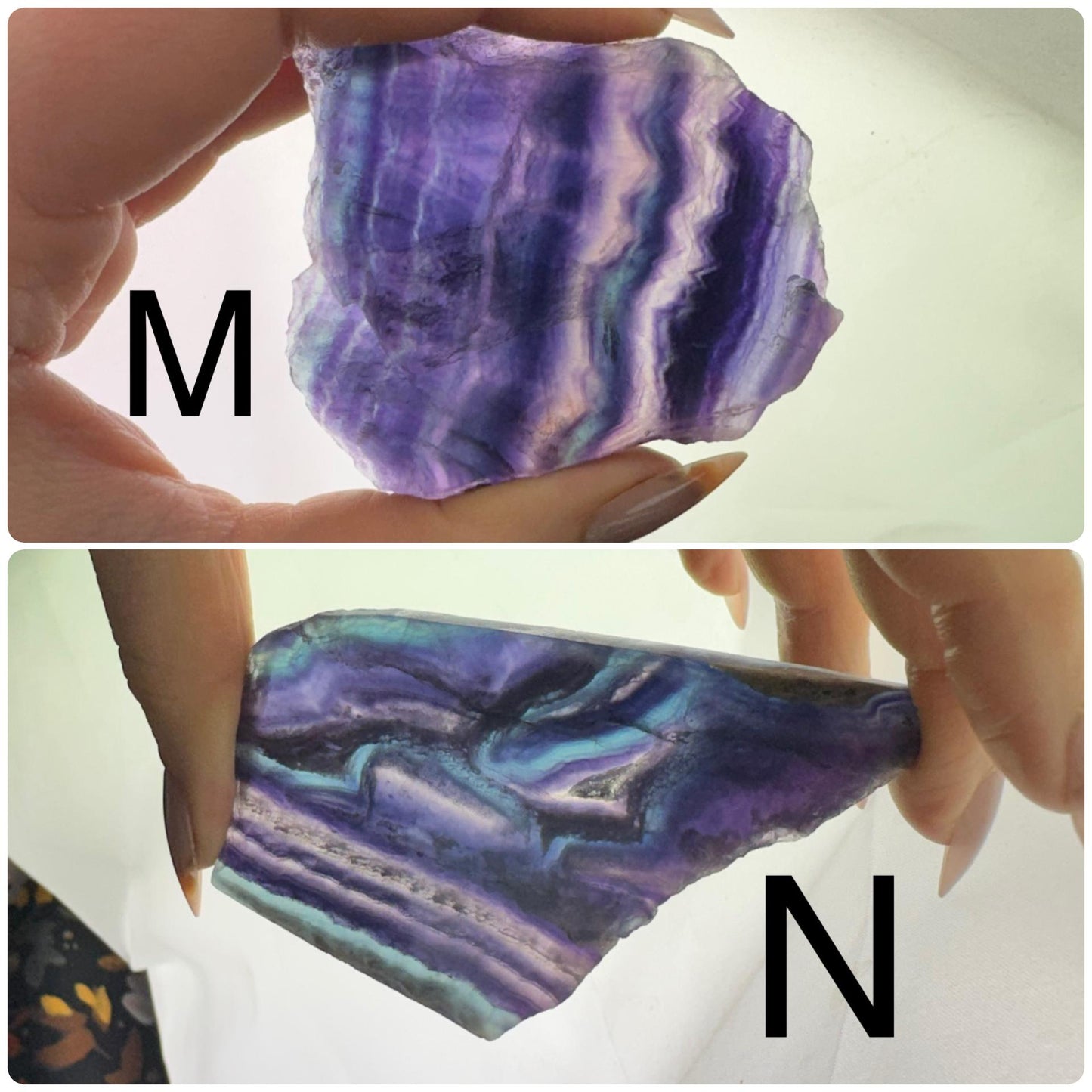 Natural Rainbow Fluorite Quartz Crystal Slab - Healing Energy Tool for Divination and Witchy Gifts