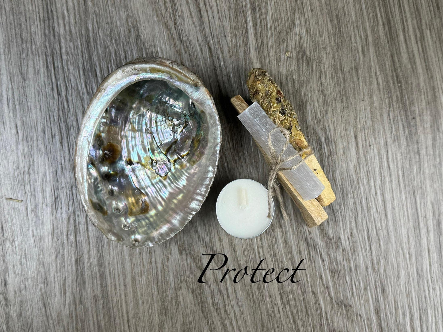 Palo Santo Smudge Pops with Abalone Shell: Incense Kit for Cleansing, Grounding, and Protection