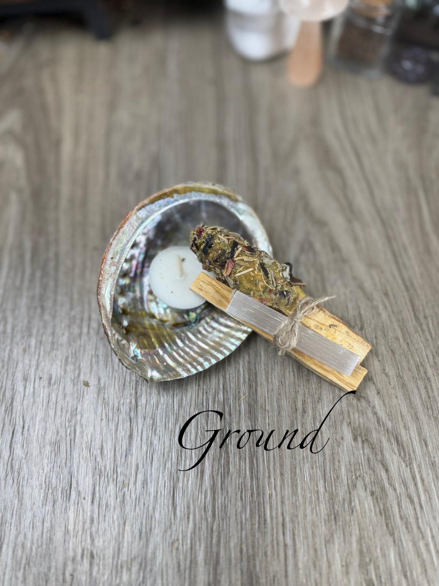 Palo Santo Smudge Pops with Abalone Shell: Incense Kit for Cleansing, Grounding, and Protection