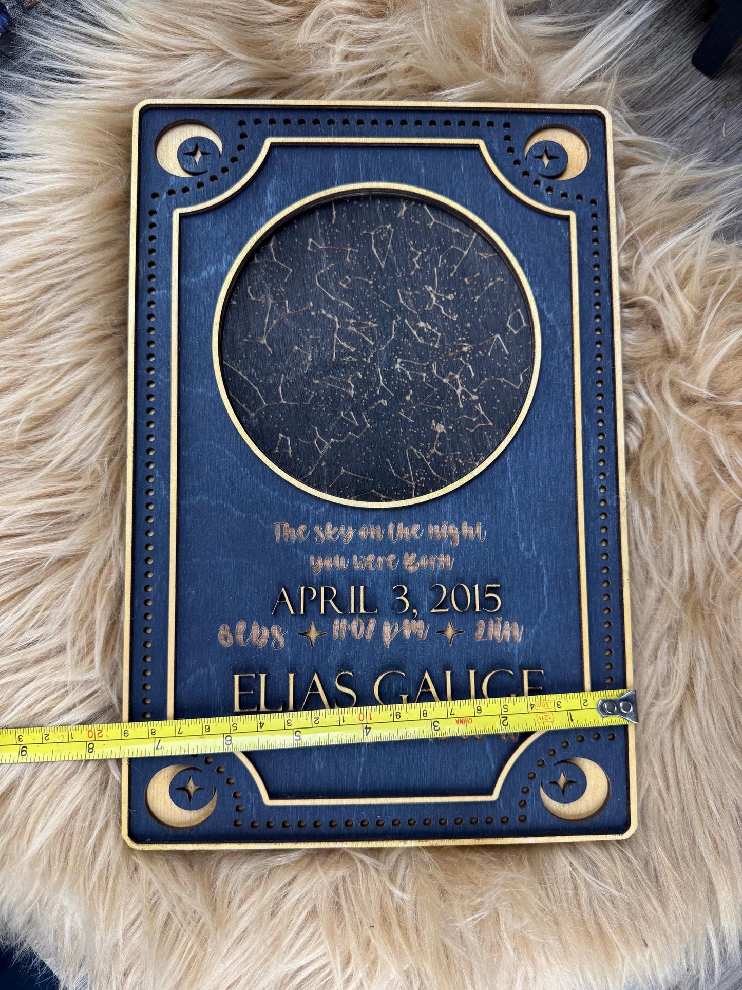 Customized Wooden Star Map: Night Sky Decor for Weddings, Anniversaries & Special Occasions