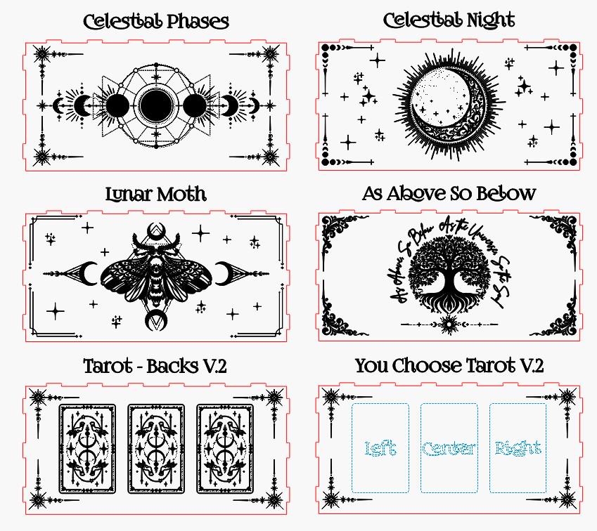 Handcrafted 13-Drawer Tarot Card Organizer: Elegant Storage for Decks, Crystals & Divination Tools