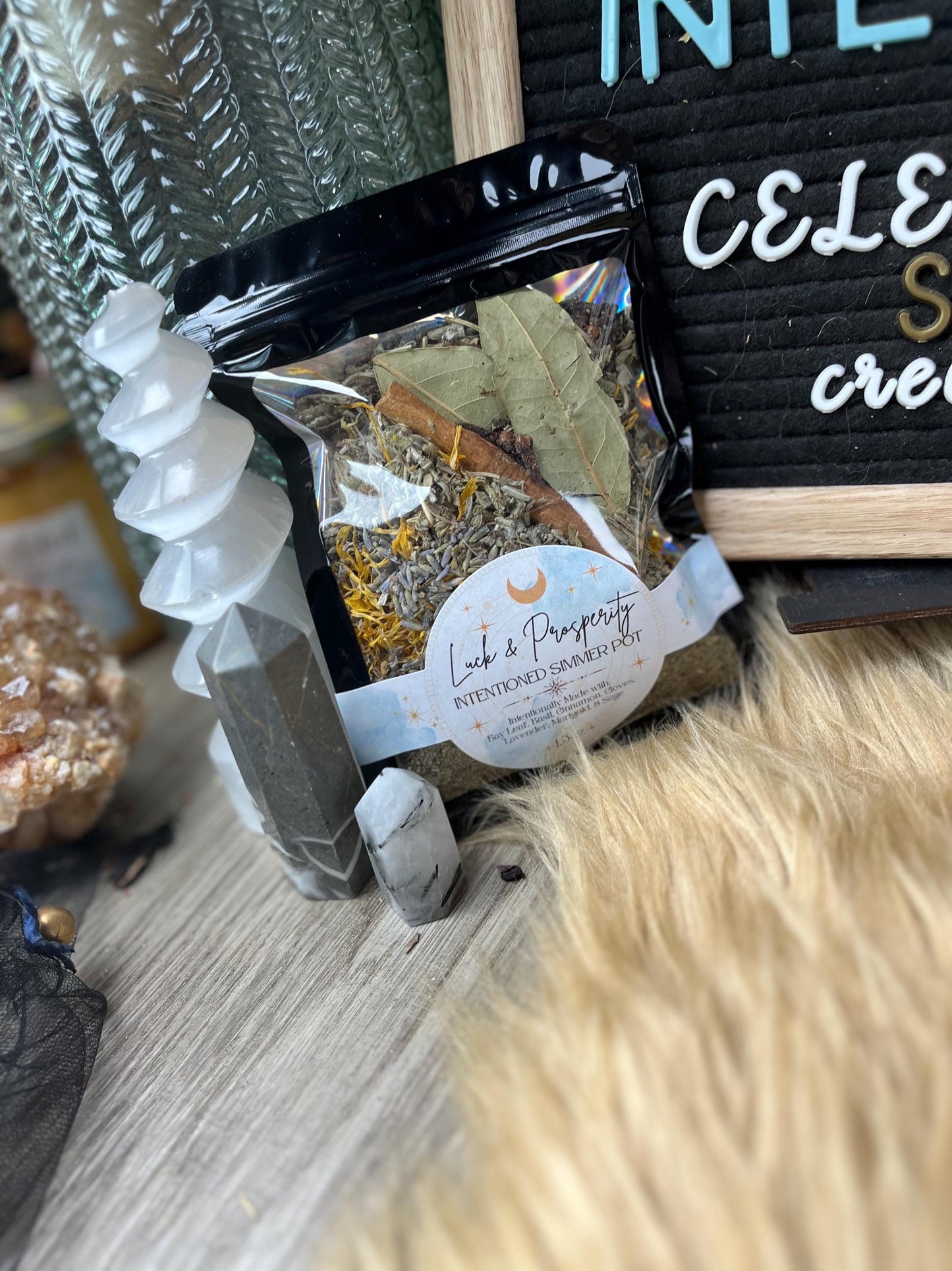 Witchy Herbal Simmer Pot Kit: Spiritual Healing Potpourri for Intention Setting and Spellwork