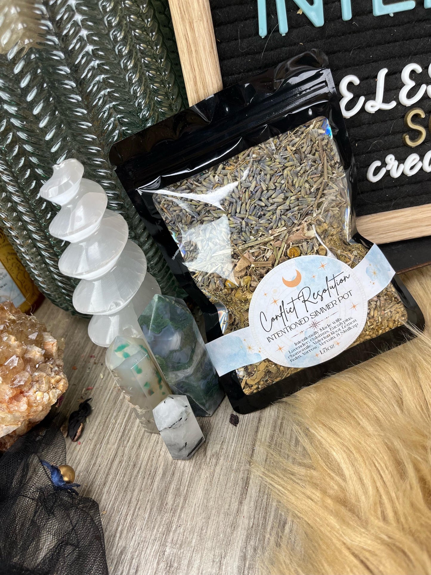 Witchy Herbal Simmer Pot Kit: Spiritual Healing Potpourri for Intention Setting and Spellwork