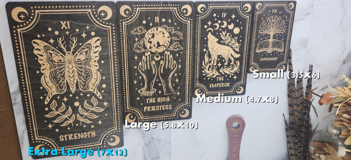 Extra Large Tarot Card Wall Art: Witchy Decor, Spiritual Souvenir, Handmade Celestial Gift (7x12)