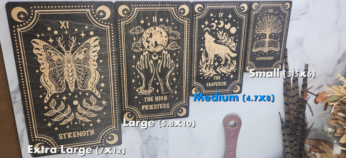 Medium Tarot Card Wall Art: Witchy Decor, Spiritual Souvenir, Handmade Celestial Gift (4.7x8)