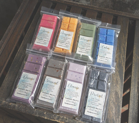 Intention Wax Melts: Love, Inspire, Prosper, Calm, Divine, Ground, Cleanse, Protect - Aromatherapy Magic