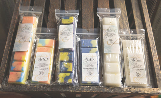 Celestial No-Burn Wax Melts: Soleil, Selene, Stella Honor Altar Decor for Witchy Aromatherapy