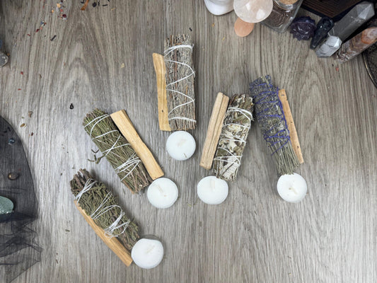 Herbal Cleansing Kit: Sage, Lavender, Cedar, Juniper, Yerba Santa, Rosemary & Abalone Shell