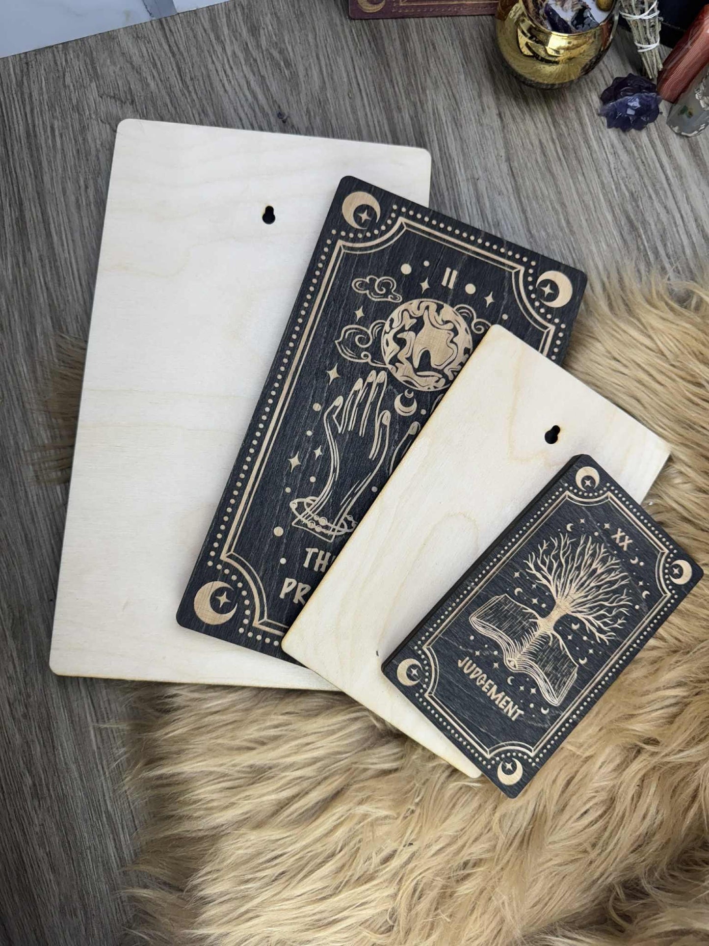 Small Tarot Card Wall Art: Witchy Decor, Spiritual Souvenir, Handmade Celestial Gift (3.5x6)